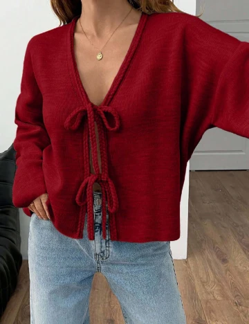 Cardigan SHEIN, rosu