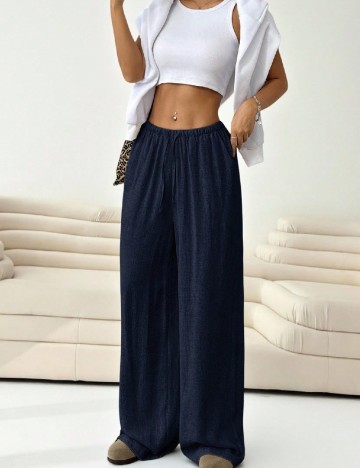 
						Pantaloni SHEIN CURVE, bleumarin