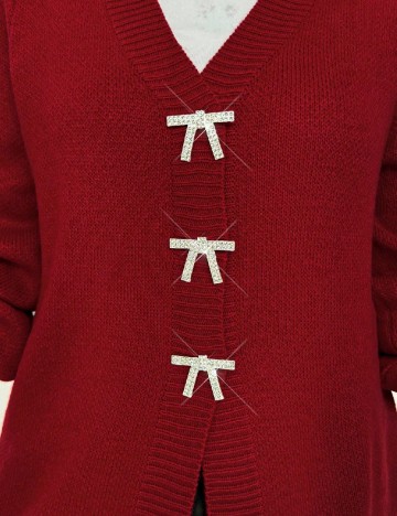 Cardigan SHEIN CURVE, rosu