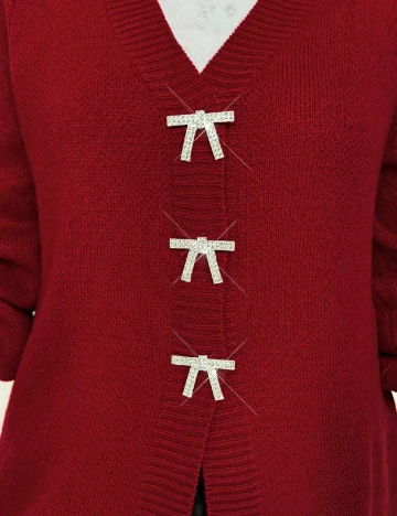 Cardigan SHEIN CURVE, rosu