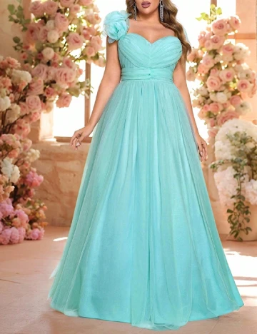 Rochie lunga SHEIN CURVE, turcoaz