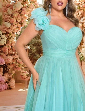 Rochie lunga SHEIN CURVE, turcoaz