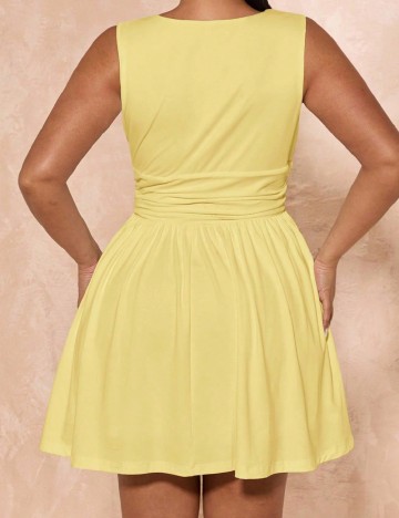 Rochie scurta SHEIN CURVE, galben