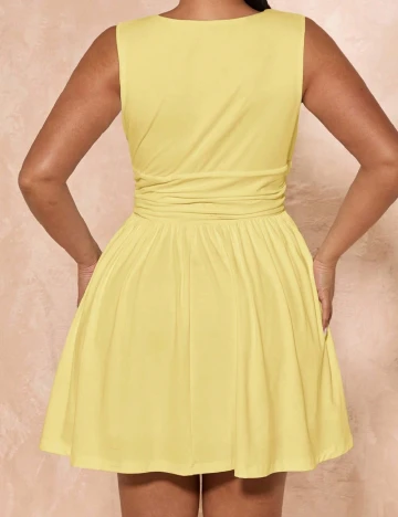 Rochie scurta SHEIN CURVE, galben