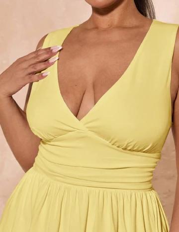 Rochie scurta SHEIN CURVE, galben