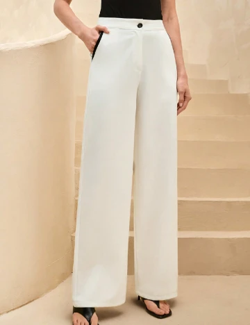 Pantaloni SHEIN, alb