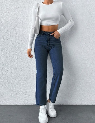 
						Blugi SHEIN, albastru