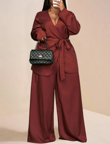 Compleu SHEIN CURVE, caramiziu