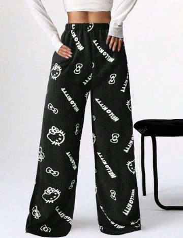 Pantaloni de pijama SHEIN, negru