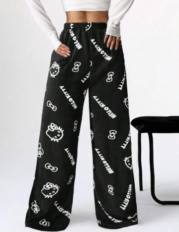 Pantaloni de pijama SHEIN, negru