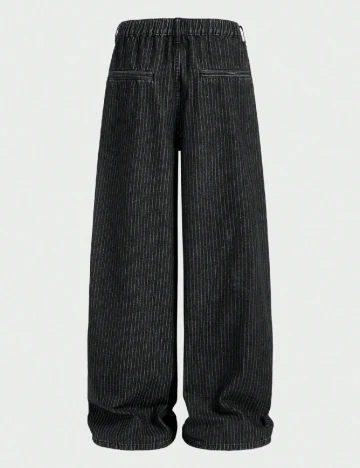 Pantaloni SHEIN Plus Size Men, gri inchis