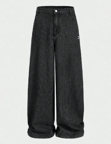 Pantaloni SHEIN Plus Size Men, gri inchis