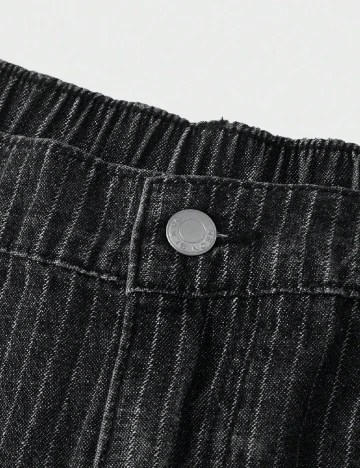 Pantaloni SHEIN Plus Size Men, gri inchis