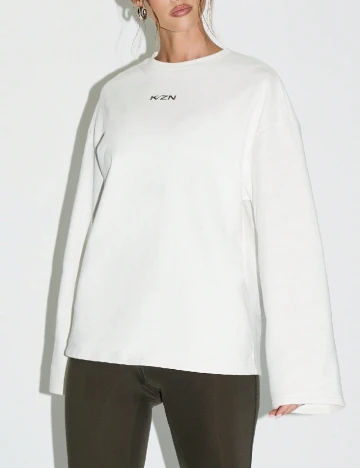 Bluza Oversize KIZN, alb