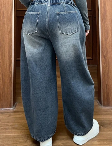 Blugi Dazy Plus Size, albastru