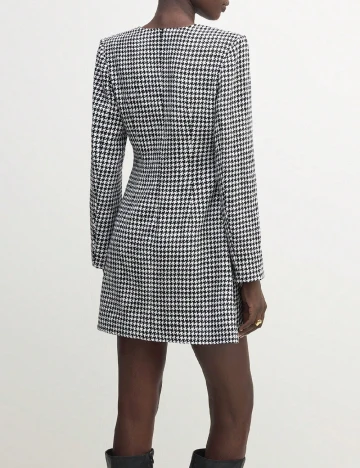 Rochie scurta SHEIN, negru/alb