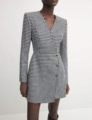 Rochie scurta SHEIN, negru/alb