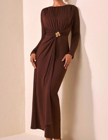Rochie lunga SHEIN, maro