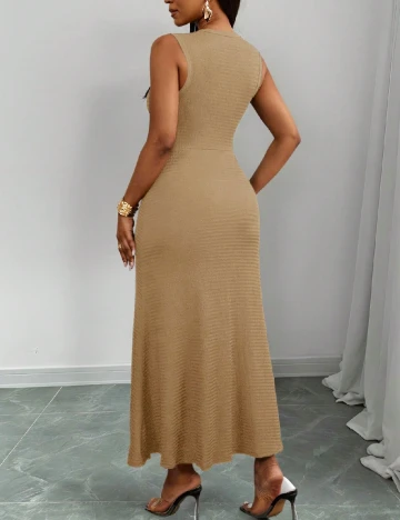 Rochie lunga SHEIN CURVE, maro