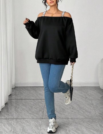 
						Bluza SHEIN CURVE, negru