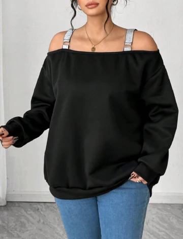 Bluza SHEIN CURVE, negru