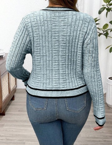 Cardigan SHEIN CURVE, albastru