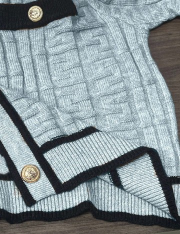 Cardigan SHEIN CURVE, albastru