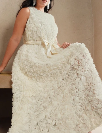 Rochie lunga SHEIN CURVE, crem