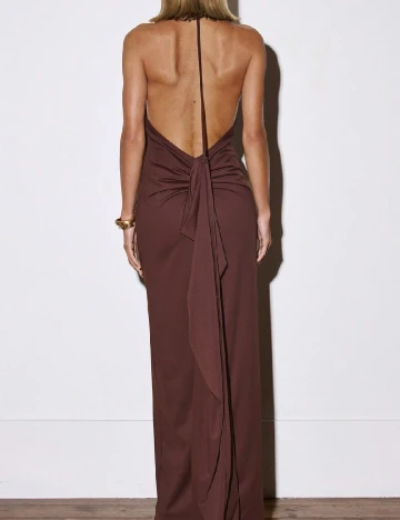 Rochie lunga Musera, maro