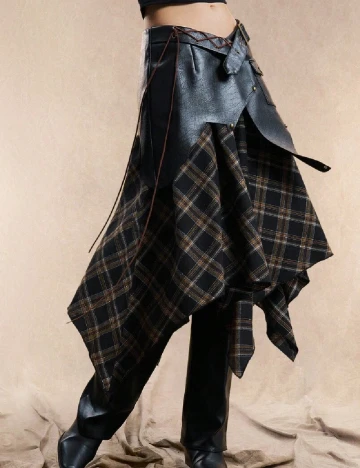 Fusta SHEIN, negru/maro