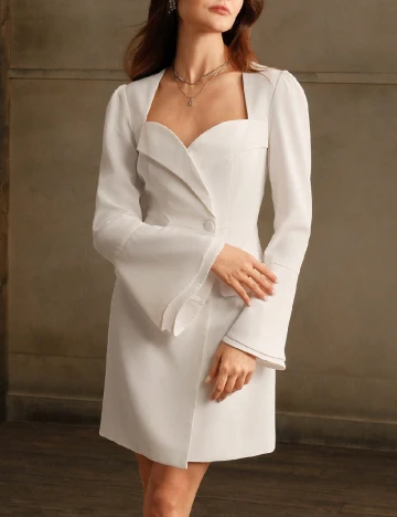 Rochie scurta Anewsta, alb