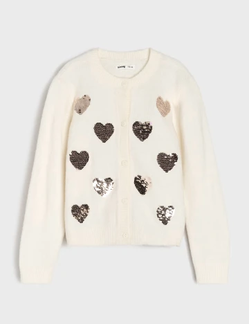 Cardigan Sinsay, alb