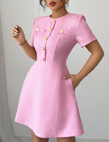 Rochie scurta SHEIN, roz