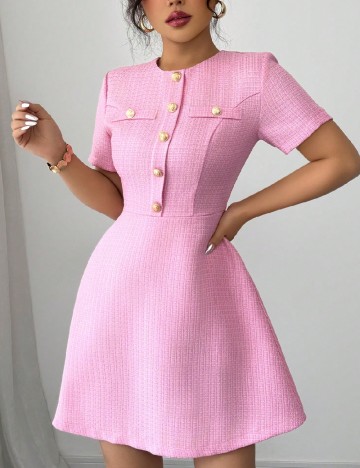 Rochie scurta SHEIN, roz