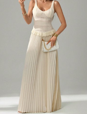 
						Rochie lunga SHEIN, ecru