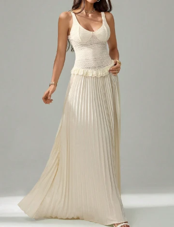 Rochie lunga SHEIN, ecru