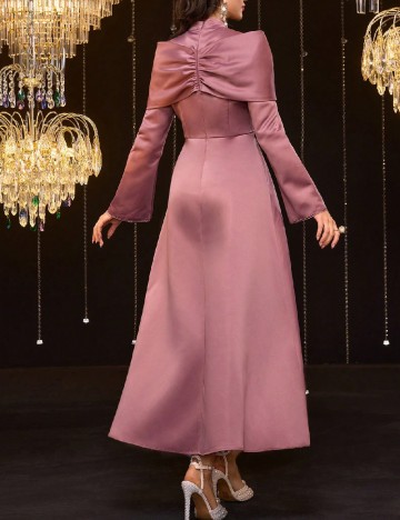 Rochie lunga SHEIN, roz pudra inchis