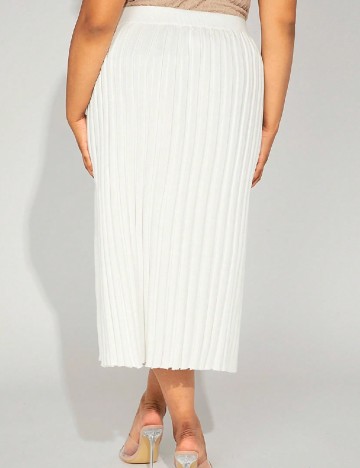 Fusta SHEIN CURVE, alb