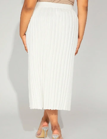 Fusta SHEIN CURVE, alb