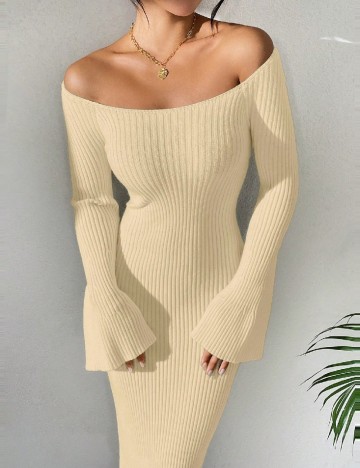Rochie medie SHEIN, crem