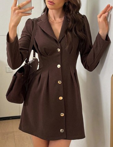 Rochie scurta SHEIN CURVE, maro