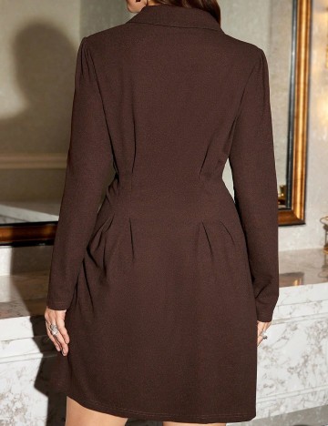 Rochie scurta SHEIN CURVE, maro