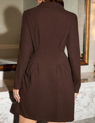 Rochie scurta SHEIN CURVE, maro