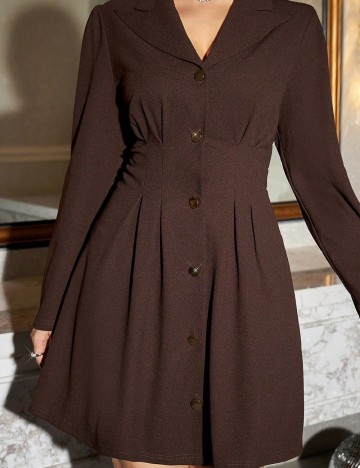 Rochie scurta SHEIN CURVE, maro