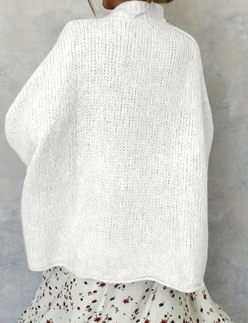 Cardigan Oversize SHEIN, alb