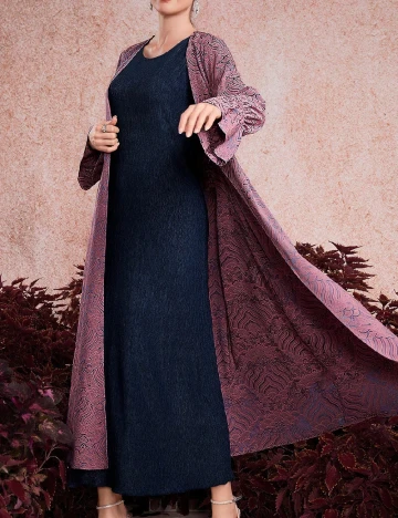 Set Rochie si Cardigan SHEIN, albastru/mov