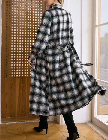 Palton SHEIN, alb/negru