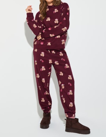 Pantaloni Sinsay, visiniu