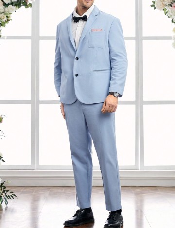 Costum SHEIN Plus Size Men, bleu