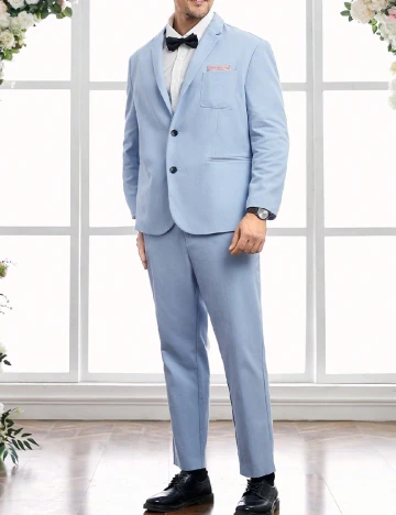 Costum SHEIN Plus Size Men, bleu